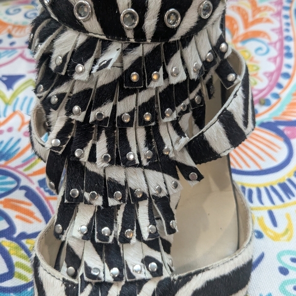 Jimmy Choo Horse Hair Zebra Print Heels - Picture 6 of 6